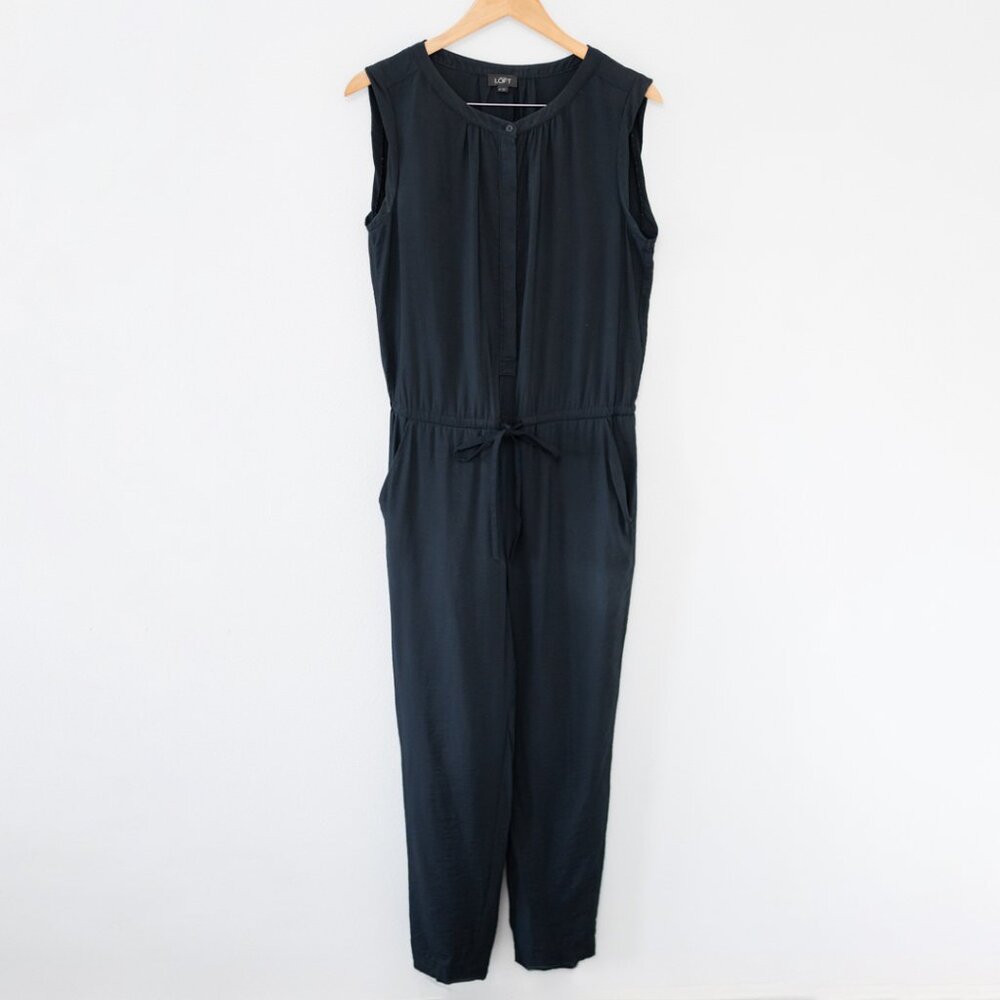 LOFT Black Jumpsuit Size Medium